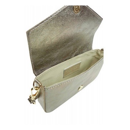 Petit sac bandoulière en cuir de vachette Alba Bronze