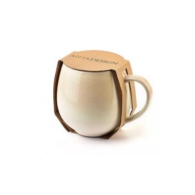 Mug céramique crème rose pastel 580ml  8.5x14xh10.5cm