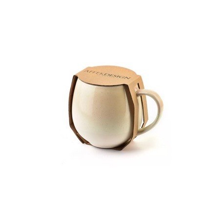 Mug céramique crème rose pastel 580ml  8.5x14xh10.5cm