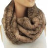 Echarpe snood fausse fourrure python