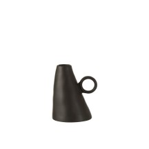 VASE INCLINE CERAMIQUE NOIR