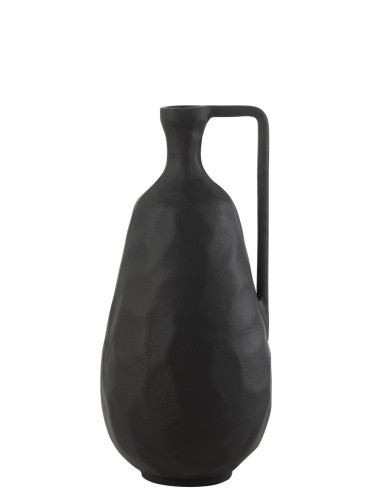 VASE GOA ALUMINIUM NOIR L