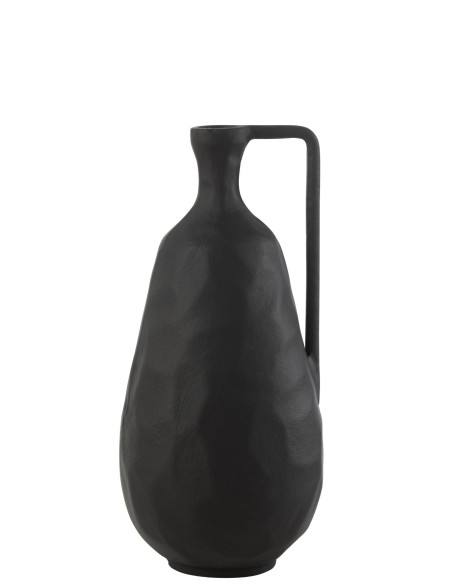 VASE GOA ALUMINIUM NOIR L