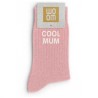 Chaussettes à paillettes "Cool Mum" Rose taille 36-40