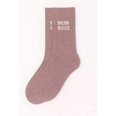 Chaussettes à paillettes " Mum Boss " Rose Gold taille 36-40