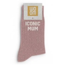 Chaussettes à paillettes " Iconic Mum " Rose Gold taille 36-40