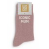 Chaussettes à paillettes " Iconic Mum " Rose Gold taille 36-40