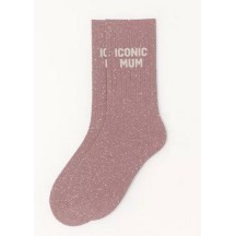 Chaussettes à paillettes " Iconic Mum " Rose Gold taille 36-40 2