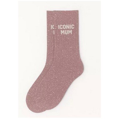 Chaussettes à paillettes " Iconic Mum " Rose Gold taille 36-40