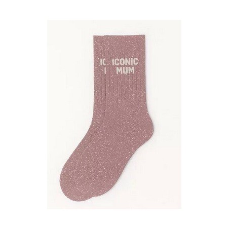 Chaussettes à paillettes " Iconic Mum " Rose Gold taille 36-40