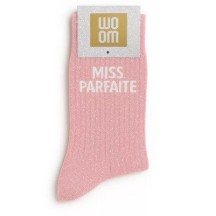Chaussettes à paillettes " Miss parfaite " Rose taille 36-40