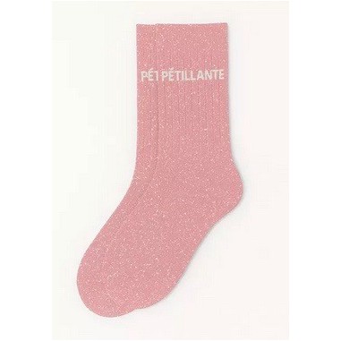 Chaussettes à paillettes " Pétillante" Rose taille 36-40