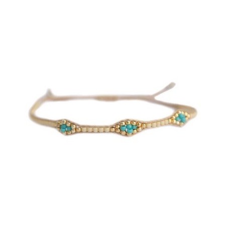 Bracelet boules dorées ajustable
