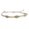 Bracelet boules dorées ajustable