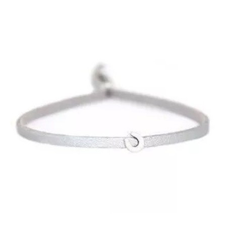 Bracelet porte-bonheur argenté ajustable