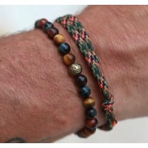 Bracelet pierre oeil de tigre pour homme 2