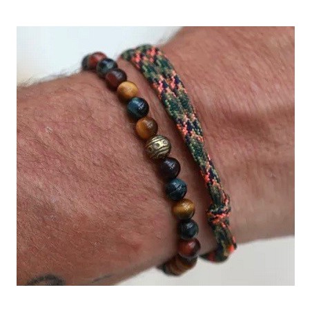 Bracelet pierre oeil de tigre pour homme