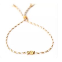 Bracelet ondulé or blanc