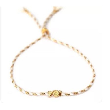 Bracelet ondulé or blanc