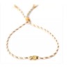 Bracelet ondulé or blanc