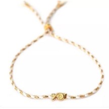 Bracelet ondulé or blanc 2