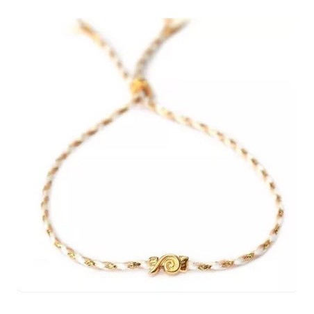 Bracelet ondulé or blanc