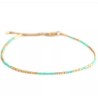 Bracelet de cheville miyuki menthe doré