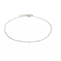 Bracelet de cheville points argentés