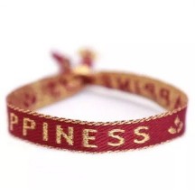 Bracelet tissé bonheur or