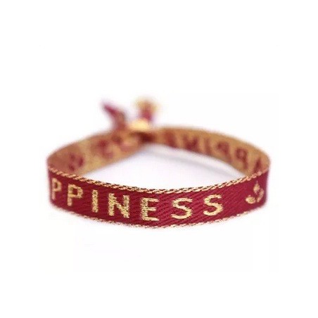 Bracelet tissé bonheur or