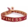 Bracelet tissé bonheur or