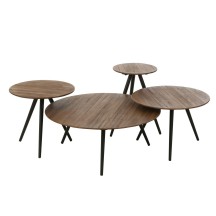 TABLES RONDES en TECK Recyclé différents formats