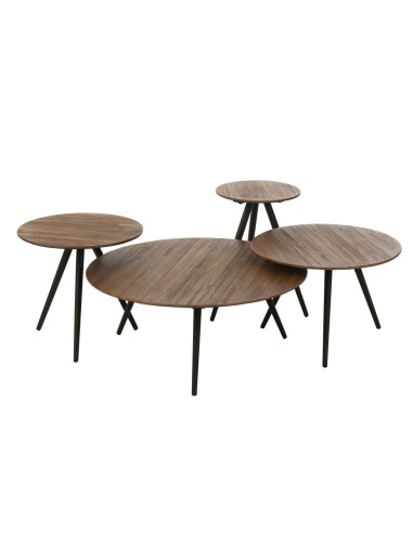 TABLES RONDES en TECK Recyclé différents formats