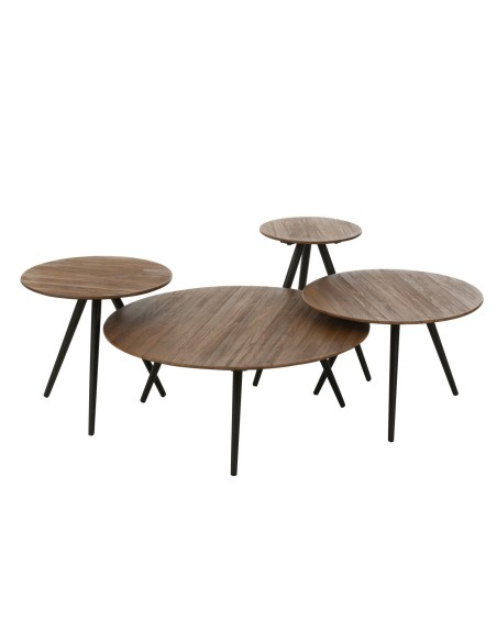 TABLES RONDES en TECK Recyclé différents formats
