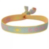 Bracelet tissé good vibes pastel