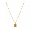 Collier coeur en feu doré