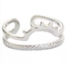 Bague argenté lever de soleil ajustable