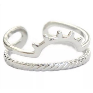 Bague argenté lever de soleil ajustable