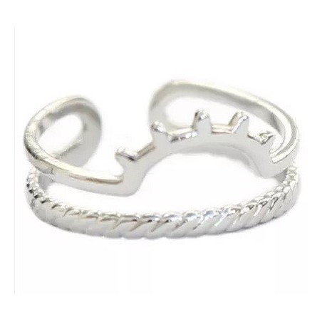 Bague argenté lever de soleil ajustable