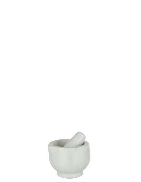 MORTIER + PILON MARBRE BLANC