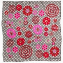 Carré de soie 100% 50x50cm Shippo Marron 2
