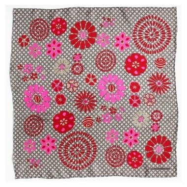 Carré de soie 100% 50x50cm Shippo Marron