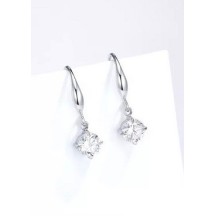 Boucles d'oreille en acier inoxydable Or ou Argent strass