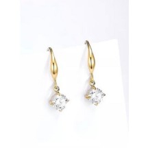 Boucles d'oreille en acier inoxydable Or ou Argent strass 2