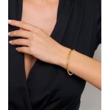 Bracelet en acier inoxydable Or ou Argent- Jonc lisse