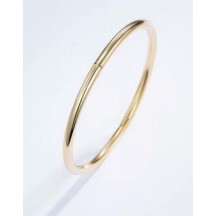 Bracelet en acier inoxydable Or ou Argent- Jonc lisse 2