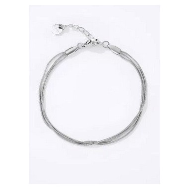 Bracelet en acier inoxydable triple chaine argent