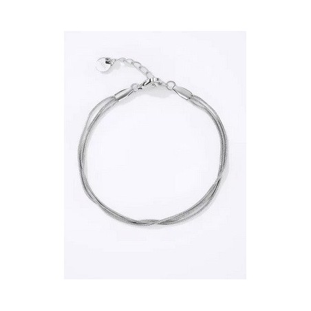Bracelet en acier inoxydable triple chaine argent