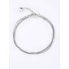 Bracelet en acier inoxydable triple chaine argent