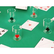 Set de 4 verres à shot Poker 2